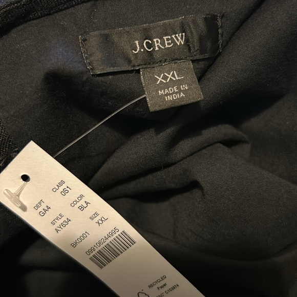 J.crew Button-back black 100% linen shift dress plus size XXL AY634 - Picture 4 of 5